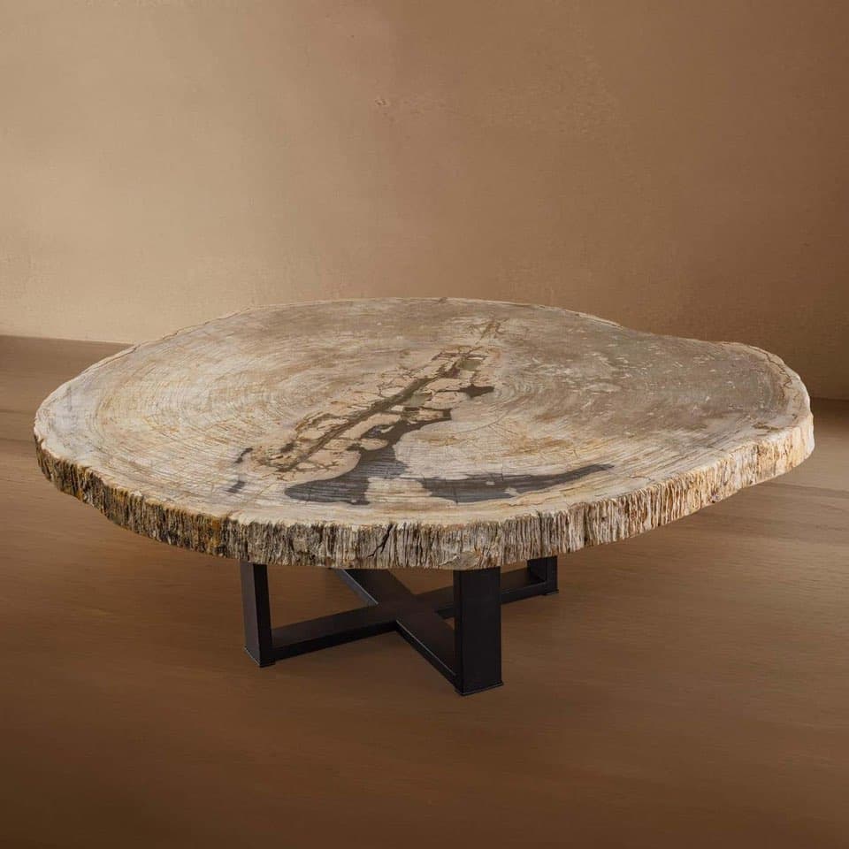 Bespoke petrified wood table